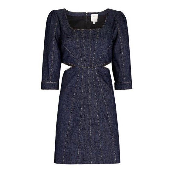 New! Cinq à Sept Lani Cut-Out Denim Mini Dress Size 2 $395 - Picture 8 of 8